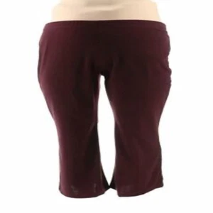 Susan Graver Petite Full Length Flare Pull-On Pants Burgundy, Size XL Petite - Picture 1 of 4