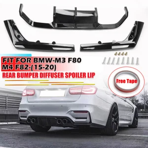 For BMW F80 M3 F82 F83 M4 PSM Style Bumper Lip Spoiler Splitter Glosss Black - Picture 1 of 8