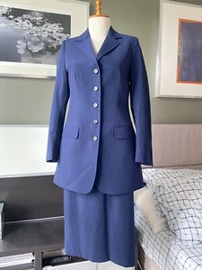 Barneys New York Italian Blazer and Skirt in Blue Set US6 Italy40 - Picture 1 of 12