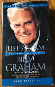 Just As I Am Billy Graham Biography Audio Book Cassette 1997 4 Tapes like new - Picture 1 of 8