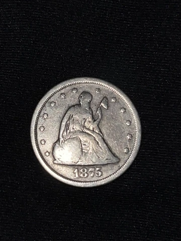 1875 S 20 cent piece Cover