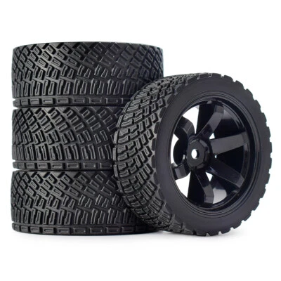 Austar 12mm Hex 67mm RC Car Rubber Tires Wheel for 1/10 Rolly WLtoys 1/14 144001 - Image 1 of 4
