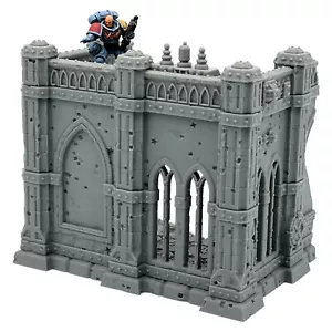 Grimdark Gothic Ruin 28 mm Mesa Juego de Guerra Edificio Naufragio Terreno Paisaje Legión - Imagen 1 de 8