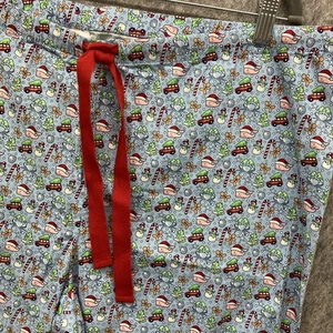 Vineyard Vines Christmas Pajama Lounge Pants Womens XL Blue Beachy Whale Woven - Picture 1 of 9