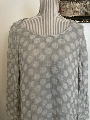 Vestido de lino para mujer FLAX pequeño lunares Lagenlook Foto 1 de 4