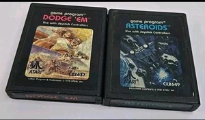 Atari 2600 Dodge'Em And Atari Asteroids Cartridges Only  - Picture 1 of 4