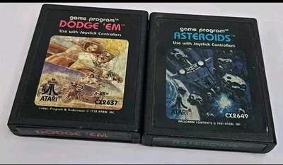 Atari 2600 Dodge'Em And Atari Asteroids Cartridges Only  - Image 1 of 4
