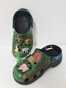 Zapatos zueco unisex Minecraft Kids Crocs edición limitada talla 13 - Imagen 1 de 8