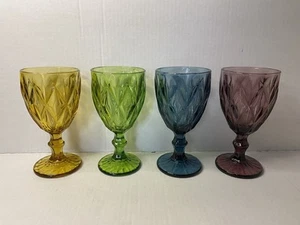 Artland Highgate 11 oz Goblet Set of 4, Assorted Colors - Picture 1 of 6