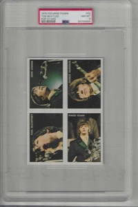 #52 the BEATLES 1975 PANINI FIGURINE pop stars PSA 8 JOHN LENNON RINGO STARR - Picture 1 of 1