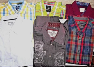 Herren Kleiderpaket, 5 Markenhemden, Gr. L, 1 Hemd Gr. XL in Kleidertasche - Bild 1 von 2