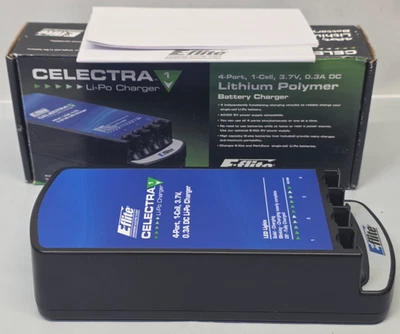 Celectra Li-Po Charger Eflite EFLC1004 ~ 4-Port 1S 3.7V 0.3A DC - Image 1 of 3