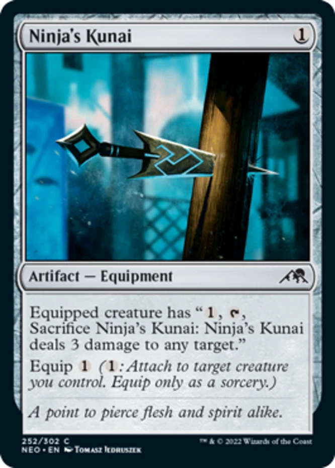 x1 Ninja's Kunai - Kamigawa: Neon Dynasty - NM - MTG - Image 1 of 1