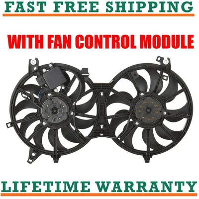 Radiator Condenser Fan Assembly For 09-19 Nissan 370Z 3.7L Free Shipping - Image 1 of 4
