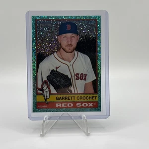 2025 Topps Heritage Garrett Crochet Aqua Sparkle Refractor Boston Red Sox #267 - Picture 1 of 2