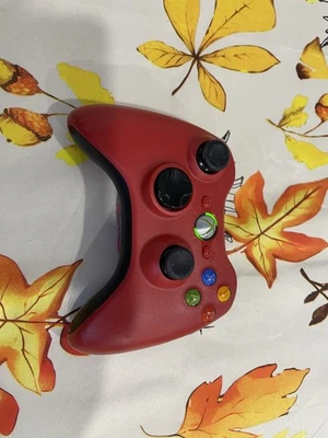 Genuine OEM Microsoft Xbox 360 Resident Evil Red Wireless Controller Works- Read - Image 1 of 4