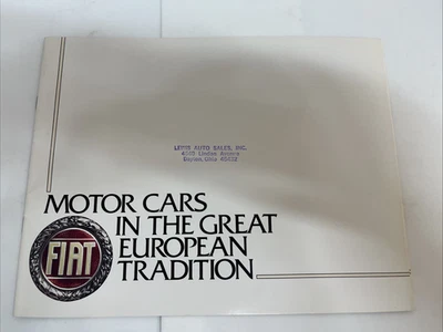 Fiat Product Line 1980 folleto de ventas catálogo Foto 1 de 4