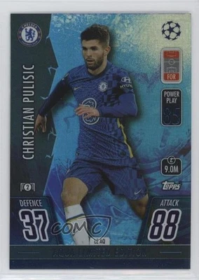 2021-22 Topps Match Attax UCL Limited Edition Exclusives Aqua Christian Pulisic - Image 1 of 2