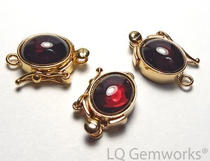 GARNET Gold Vermeil 8x10mm Box Clasp - Picture 1 of 1