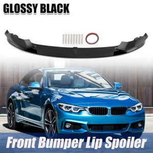 For 2014-2020 BMW F32 4 Series M Sport Bumper Glossy Black Front Lip Splitter 1X - Picture 1 of 10