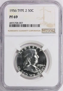 1956 Type 2 Franklin Half Dollar 50c Proof NGC PF 69 (#007) - Picture 1 of 4