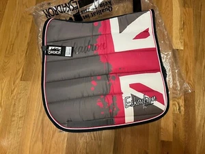 Eskadron Dressage Saddle Pad - Next Gen SS 2016 - UK Style Anthra/Pink/White NEW - Picture 1 of 1