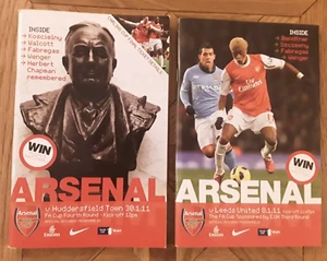 Arsenal 2010/11 Home FA Cup Programmes from menu - Picture 1 of 3