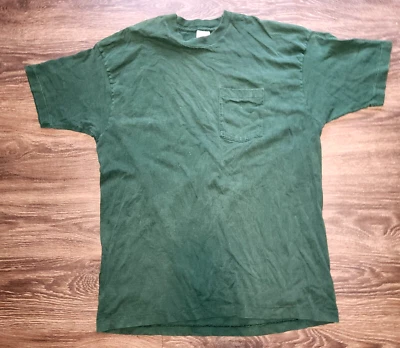 Vintage Single Stitch heavy BVD Premium Series Blank Green Tee Shirt Size XXL - Image 1 of 4