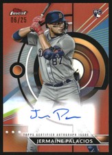 2023 Finest Autographs Orange Refractors #FAJPA Jermaine Palacios Auto /25