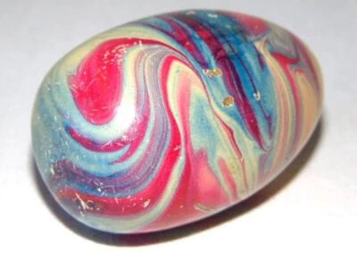 Vintage Marbleized End of Day EGG DARNER Darning Wood Sewing Tool - Image 1 of 4