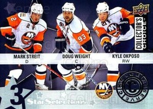 2009-10 Collectors Choice Reserve #219 Mark Streit, Kyle Okposo, Doug Weight