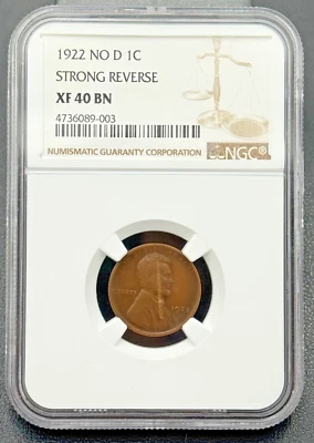 1922 No D Strong Reverse Wheat Cent in PCGS VF 30, Die Pair 2, FS-401 - Image 1 of 4