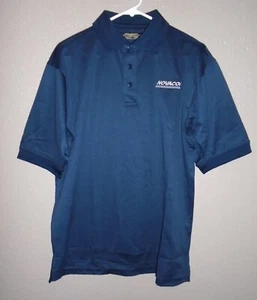 Eagle Dry Goods Navy Short Sleeve Polo Sz M Cotton Blend Logo NOVACOPY  NWT - Picture 1 of 11