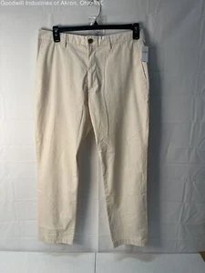NWT Banana Republic Men's Cream Summerweight Chino Pants, Sz. 34 X 30 - Picture 1 of 3