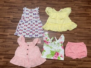 Lot of 5 pcs Kids Girls Size 18-24M: 3 pcs Dresses, 1 pcs Shorts, 1 pcs Blouse - Picture 1 of 7