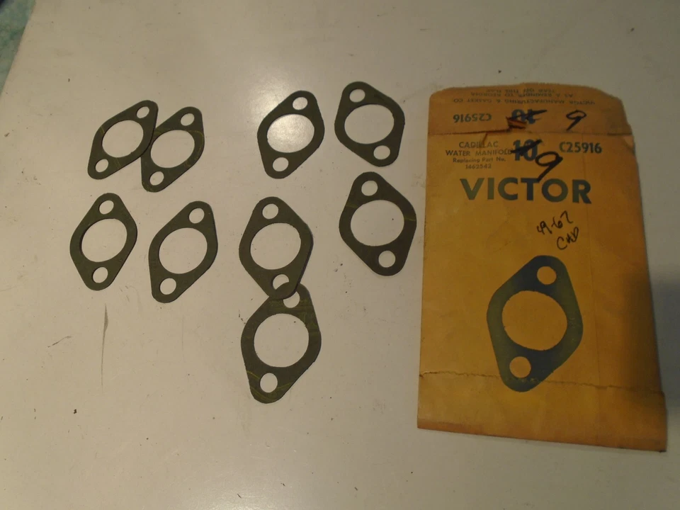 1 lote 9 juntas bomba agua motor 49-67 cadilliac 1462542 cada una  Foto 1 de 1