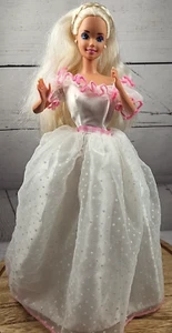 Mattel Vintage Country Bride Barbie Doll Blonde Wedding Dress Superstar Face - Picture 1 of 18