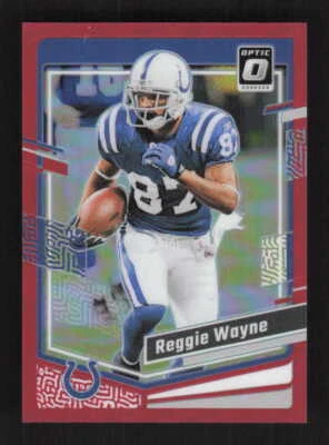 Reggie Wayne 2023 Donruss Optic Red Indianapolis Colts #/99 #80 - Image 1 of 2