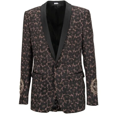 Chaqueta Blazer Dolce & Gabbana Crown Bee Jacquard MARTINI Negra 48 EE. UU. 38 M 13211 Foto 1 de 4