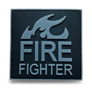 FIRE FIGHTER U.S. ARMY PVC RUBBER MILITARIA BADGE TACTICAL HOOK PATCH *05 - Picture 1 of 3