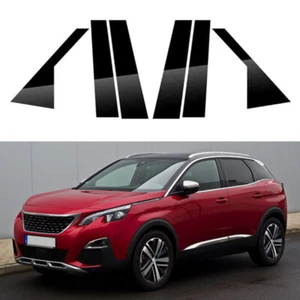 6 Stück Schwarze Fenster Säulenpfosten Abdeckung Für Peugeot 3008 P84 2017–2023 - Picture 1 of 20