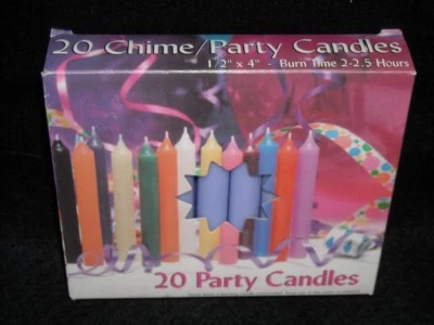 Velas de fiesta Angel Chime, 1/2" de diámetro x 4" de alto, 20 en caja nueva, lavanda,  Foto 1 de 2