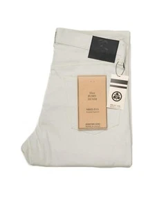 Pantalones de mezclilla Momotaro $315 nuevos con etiquetas 13 oz ribete marfil natural cónico 0605-IVO 33 - Imagen 1 de 8