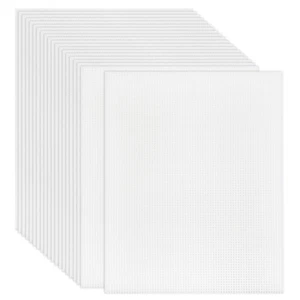 O 20 Pack 6 Count Clear Plastic Mesh Canvas Sheets for Embroidery, Acrylic Yarn  - Picture 1 of 7