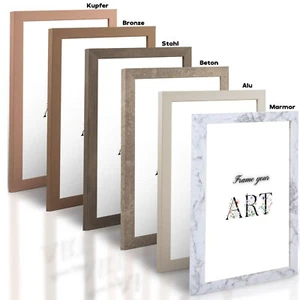 Bilderrahmen Modern Wanddeko für Wohnzimmer MDF Holz mit Plexiglas bis 80x100 cm - Bild 1 von 68