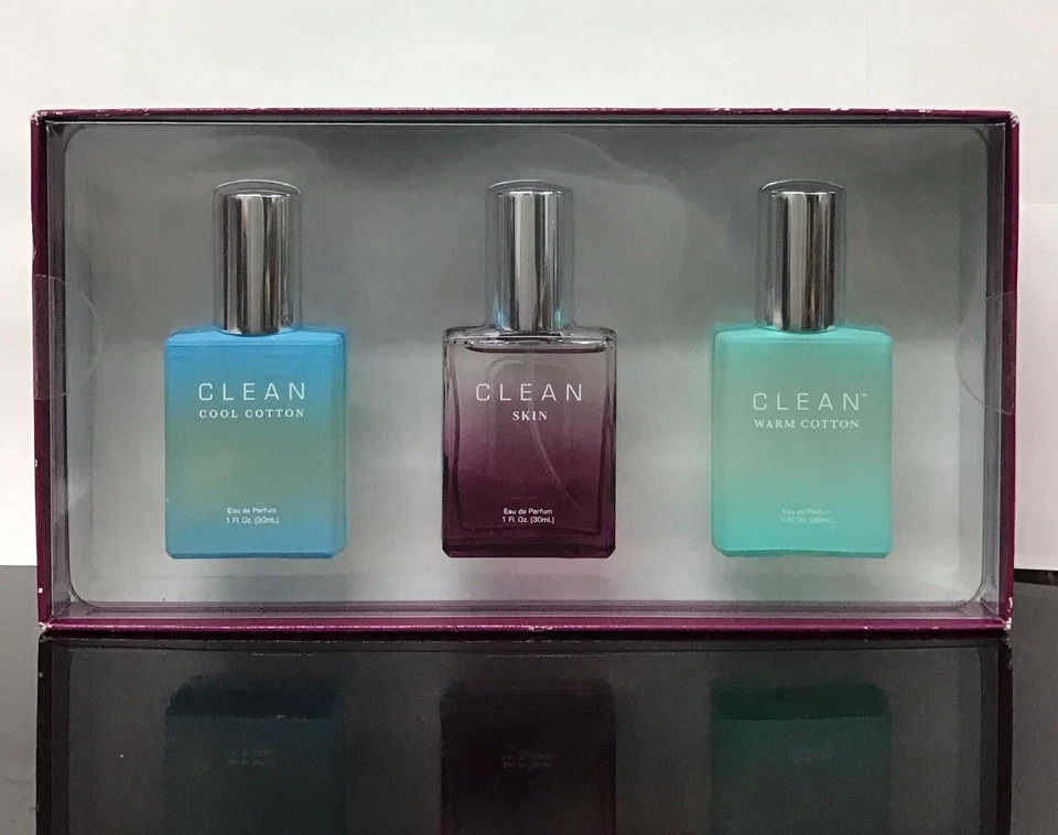 Juego de regalo limpio X3 algodón cálido, piel y algodón fresco EDP 1,0 fl oz cada uno, nuevo en caja Foto 1 de 4
