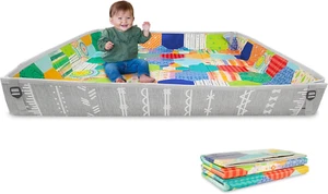 Foldable Soft Foam Mat Extra Large Double-Sided Cushioned with Fold-Up Sides - Picture 1 of 10
