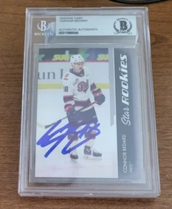 Connor Bedard Chicago Blackhawks signed trading card Beckett BAS - Picture 1 of 2