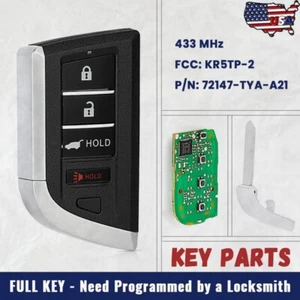 72147-TYA-A21 for Acura MDX Driver 2 2022-2024 Smart Remote Key Fob A3C042531000 - Picture 1 of 6