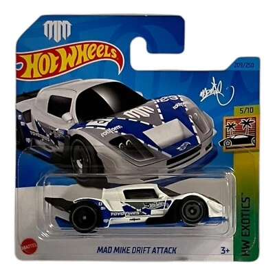 Hot Wheels 209/250 - HW Exotics 5/10 Mad Mike Drift Attack HKG58 NUOVO & IMBALLO ORIGINALE - Immagine 1 di 2